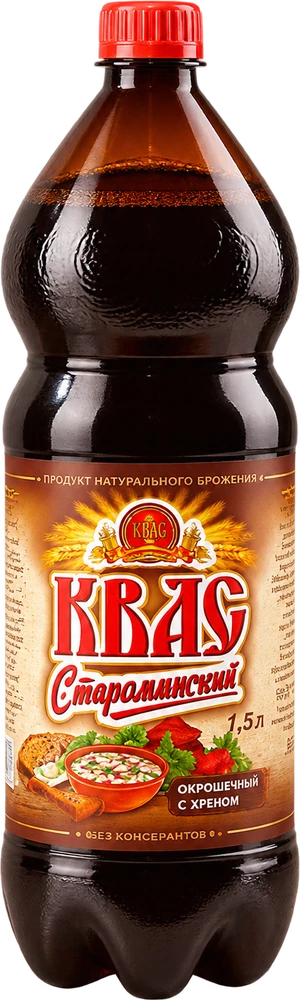 Квас окрошечный с хреном, бутылка 1,5 л